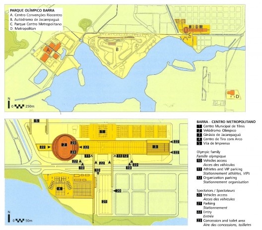 Proposta de instalações olímpicas na região da Barra da Tijuca