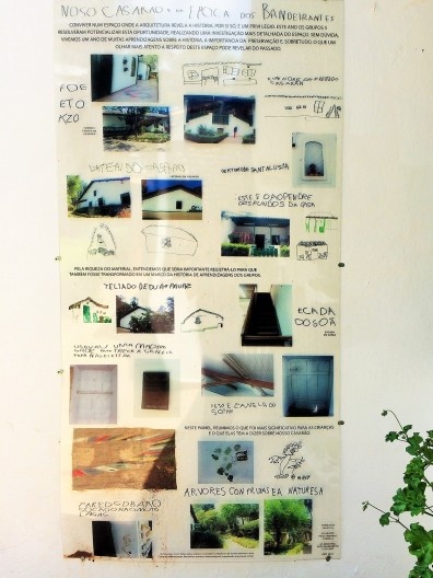 Intervenção dos alunos, mostrando dados históricos do antigo sítio