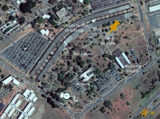 Imagem aérea da praça Maior, 2018