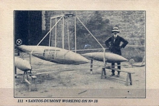 Santos Dumont, “Invenção no 18”, barco hidro-flutuador à hélice, Paris, 1907