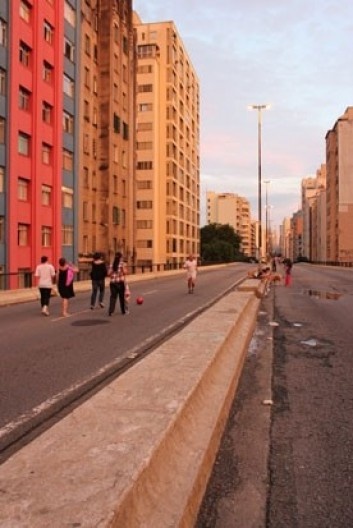 O Minhocão visto de cima