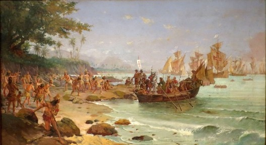 Desembarque de Cabral em Porto Seguro, óleo sobre tela de Oscar Pereira da Silva (1922)