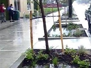 Drenagem de vias por canteiros