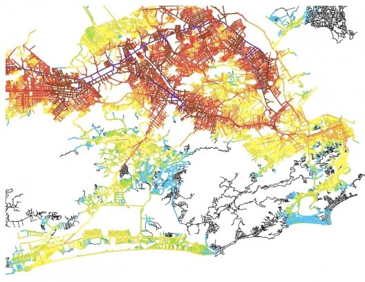A representação axial do Rio de Janeiro