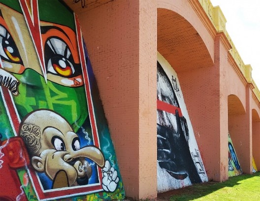 Arcos do Bixiga, muros com grafites, São Paulo, 14/02/2015