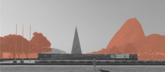 Vista do Monumento a Estácio de Sá com o entorno destacado