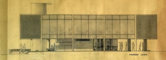 Edifício-restaurante, elevação Leste