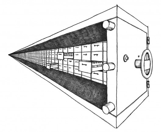 “Arquivos”, desenho de Marcelo Kiefer, 2013