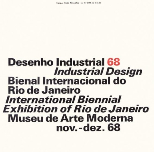 Cartaz da Bienal de Design Industrial de 1968 no MAM Rio