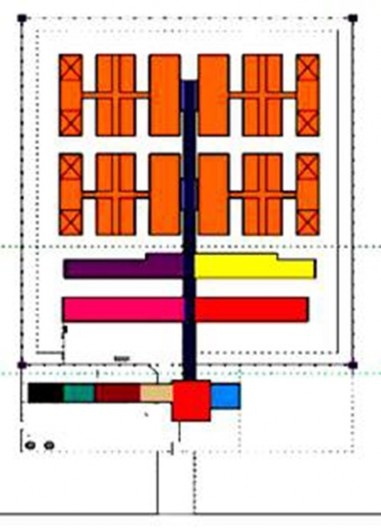 Esquema da geometria da edificação