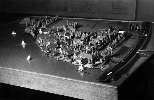 Maquete do primeiro desenho do Zaanse Schans, arquiteto J Schipper