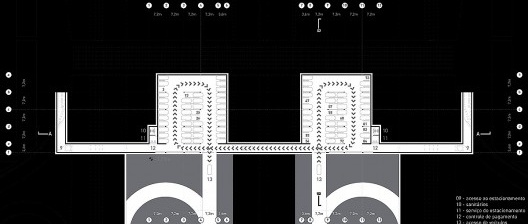 Planta Subsolo travessia do Setor Bancário Sul. Concurso Passagens sob o Eixão. Menção honrosa 03
