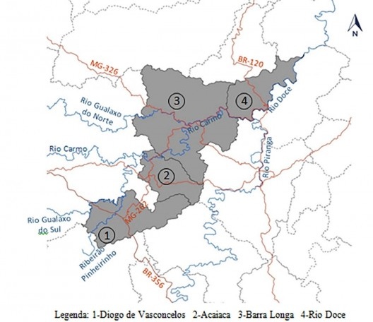 Rodovias e hidrografia das cidades estudadas