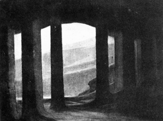 Desenho de Appia para o primeiro ato de Parsifal de Richard Wagner, produção de 1896