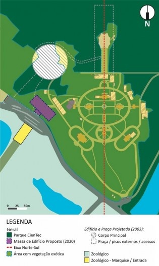 Parque Cientec, área com menor impacto de eliminação de vegetação