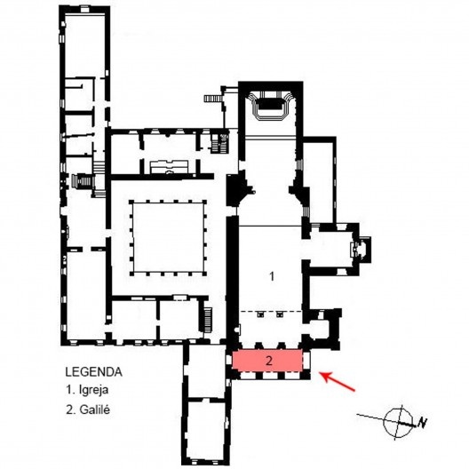 Convento de Santo Antônio, planta esquemática do convento, Ipojuca PE, 2009