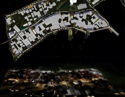 Projeto urbano, desenho urbano em recorte de 20ha, planta