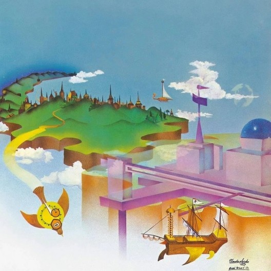Rita Lee, Atrás do porto tem uma cidade, 1974. Desenho da capa do disco de André Peticov Jr. e Claudio Moszko