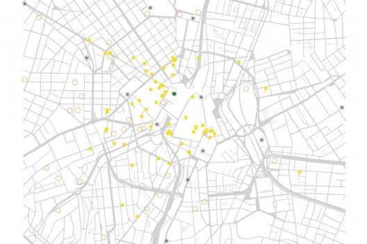 Reabilitação de edifício para habitação popular, mapeamento dos edifícios vazios. Debora Portugheis, Gabriela Xavier, Gustavo Ramos e Mariana Souto, FAU USP