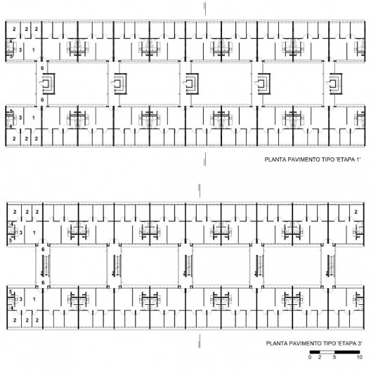 Conjunto Zezinho Prado, plantas pavimento tipo
