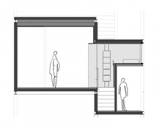 Hostel Villa 25, “corte Jaraguá”, Rio de Janeiro RJ Brasil, 2016. Arquitetos Rodrigo Calvino e Diego Portas / C+P Arquitetura