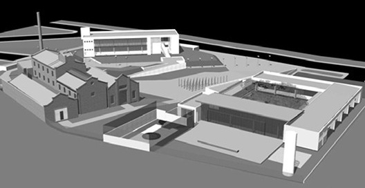 aquete da Fábrica de Sal, Centro Cultural e Educacional Ibrahim Alves de Lima, Ribeirão Pires, 2001. Projeto de arquitetura e paisagismo de Rafael Perrone e Márcio do Amaral