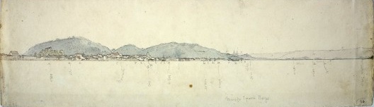 Brasil, vista de Santos, 8 out 1826