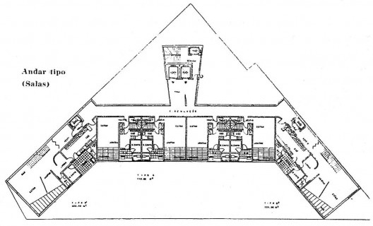 Edifício Eiffel, plantas dos apartamentos, São Paulo. Arquiteto Oscar Niemeyer