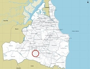 Fig.1: Localização do Conjunto Habitacional Gervásio Maia em destaque