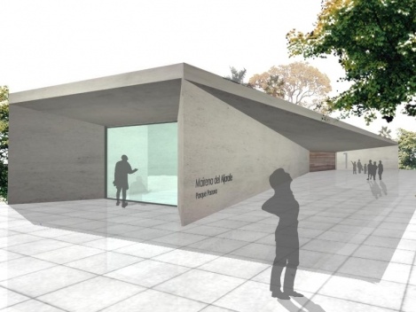 Vista do prédio pórtico de entrada