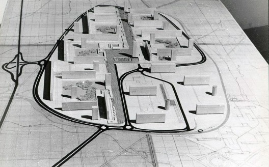 Le Corbusier, projeto para a cidade de Meaux, 1954
