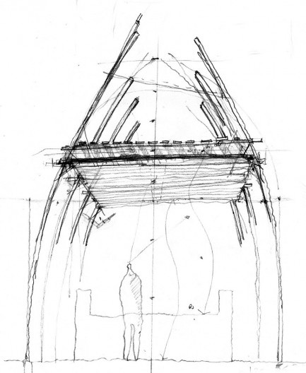 Passagem coberta em madeira: modelagem generativa por algoritmos, croquis, Campus UFRN, Natal RN Brasil, 2019. Arquitetos Alessio Perticarati Dionisi, Clodoaldo Dino de Castro e Nilberto Gomes de Sousa