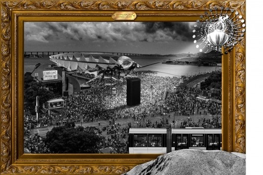 Pôster para a intervenção Circuito Futurístico e Especulativo do Desrespeito da Herança Africana, do Esquecimento Urbano e do Apodrecimento da Sociedade, autoria de Pedro Victor Brandão e Laura Burocco