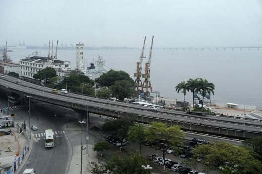 Praça Mauá após a construção da Perimetral, Rio de Janeiro, 2013