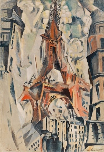 Torre Eiffel, Robert Delaunay,1911, óleo sobre tela (202 x 138.4 cm),acervo do Solomon R. Guggenheim Museum, Nova York