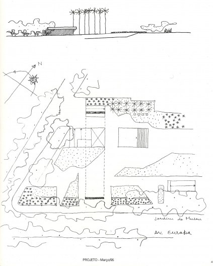 MUBE. Desenho apresentado no Memorial do concurso, 1986