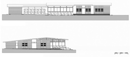 Fazenda Santa Cecília, elevações, Uchoa 1955. Arquiteto Rodolpho Ortenblad Filho