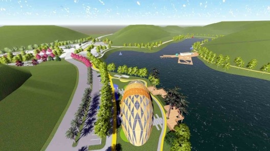 Requalificação do Parque Natural do Pedroso, edificação 01 – comércio, serviços e restaurante. Projeto acadêmico de Arthur Ribeiro Molinari