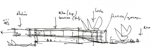 Residência Sousas 2, croqui, Campinas SP. Arquiteto Bernardo Telles