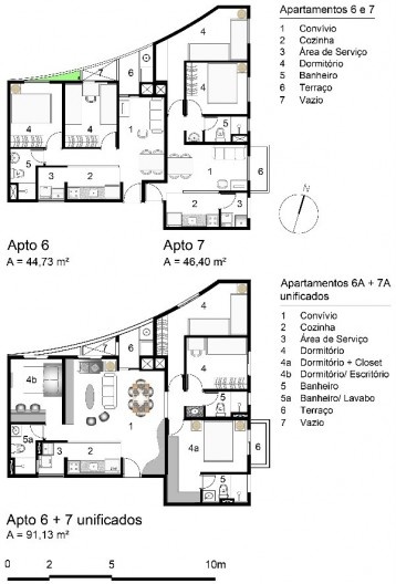 Planta apartamento 6, 7, 6 + 7