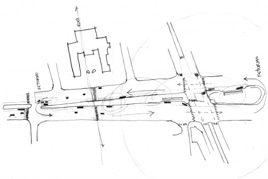 Oficina de desenho urbano MCB, proposta de arruamento e fluxo de trânsito, São Paulo, 2011