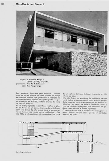 Página da revista Acropole, com matéria sobre a casa MTB-II