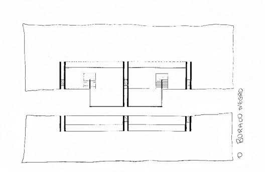 Croquis para os estudos do Edifício “Buraco Negro”, 1970/80