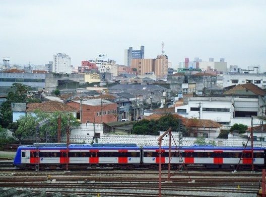 Bairro do Brás, com visão no sentido de Guarulhos a partir da Estação Brás do Metrô