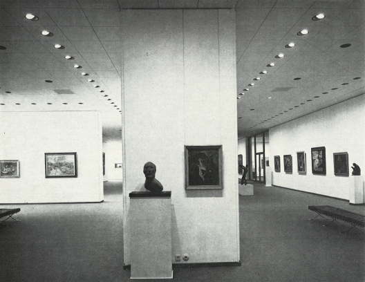 Subsolo da Neue Nationalgalerie com a coleção de arte permanente