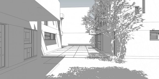 Casas Jaoul, vista interna do edifício, Neully-sur-Seine, Paris, França, 1951-56. Arquiteto Le Corbusier