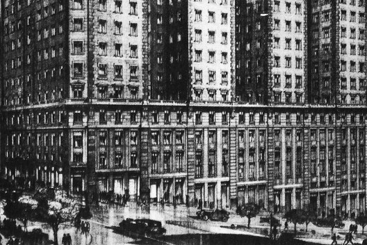 Edifício Martinelli, perspectiva do projeto (detalhe)