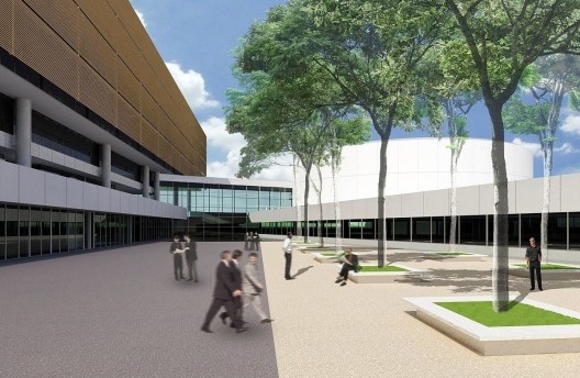 Perspectiva eletrônica da Praça Rebaixada