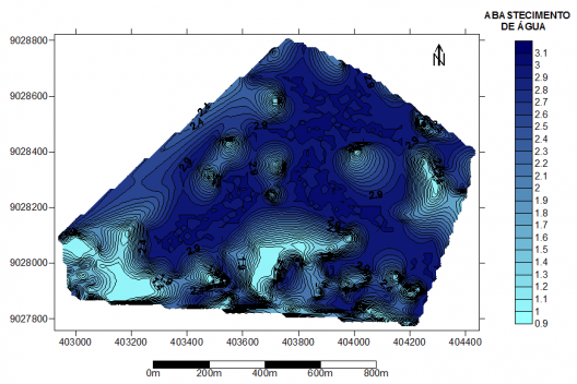 Representação espacial do abastecimento de água
