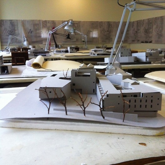 Atelier de Projeto da FAUP, com os trabalhos dos alunos.